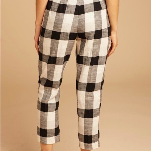 COPY - Free People Black White Plaid Pants - Picture 2 of 8